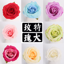 Extra large simulation rose flower rose wedding flower wall arrangement DIY handmade silk flower Net red rose cake fake flower head