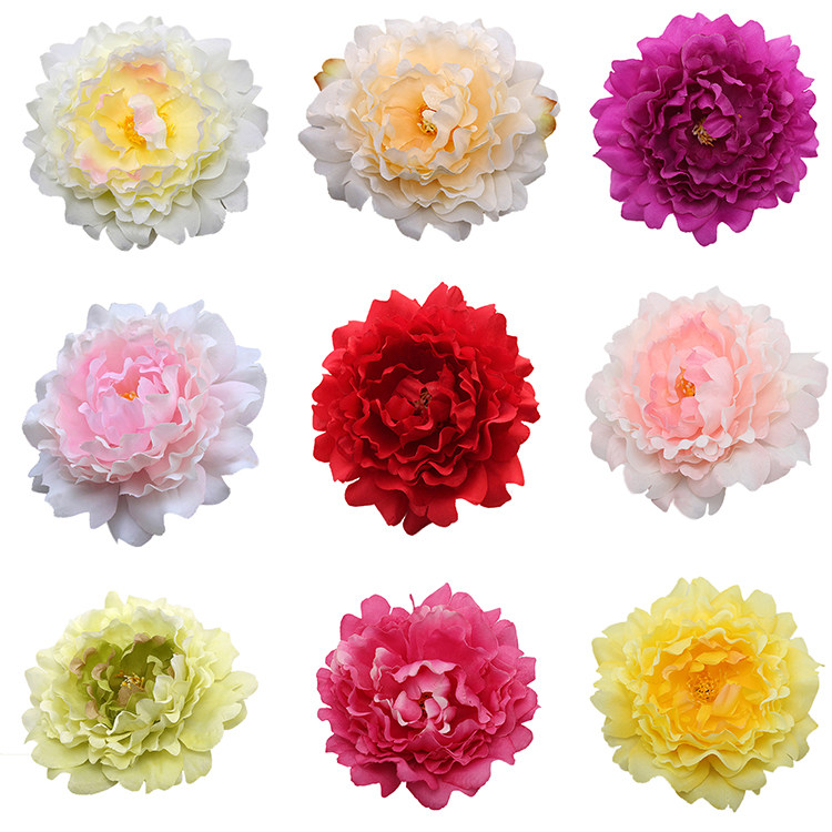 Simulation big peony flower arch background silk flower fake peony flower head handmade DIY art accessories flower wall flower arrangement