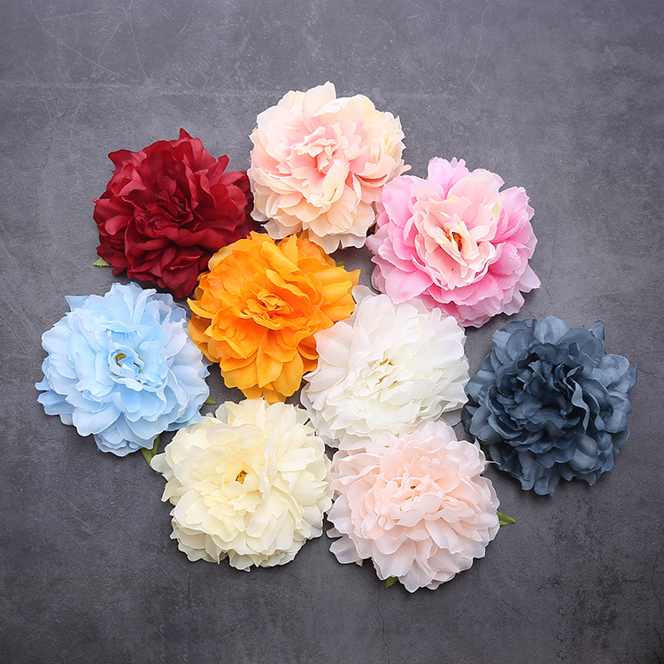 Simulation of big peony flower head wedding scene road guide flower arrangement home vase flower arrangement peony fake flower Hanfu Lantern