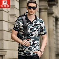 Áo sơ mi cộc tay NIAN JEEP Xe jeep che chắn nửa tay ngoài trời giải trí dụng cụ quân sự ngụy trang áo thun nam ngắn tay t shirt polo