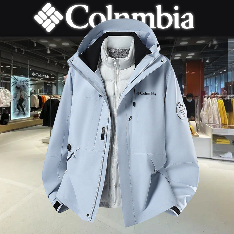 New Style Men's Outdoor Jacket Women's Outdoor Jacket Three-In-One down Liner Hiking Mountaineering Travel Winter