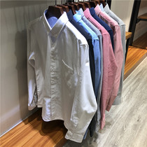 The price-performance ratio is in place for mens spring pure cotton pure-coloured striped oxford shirt