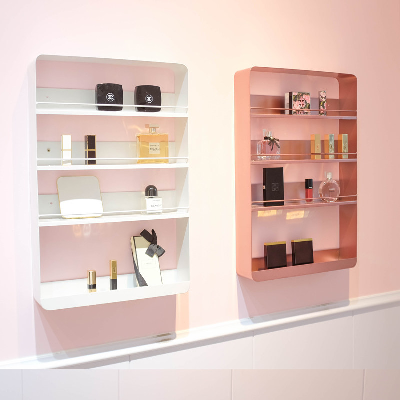 Punch Free Creative Toiletries Wall Hanging Bathroom Wall Rack Fashion Simple Cosmetic Lipstick Storage Cabinet