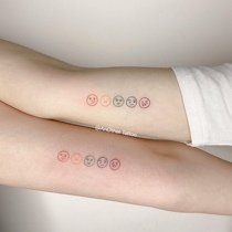 Funny personality cute smiley tattoo stickers AnOtherTattoo buy one get one free tattoo stickers durable waterproof