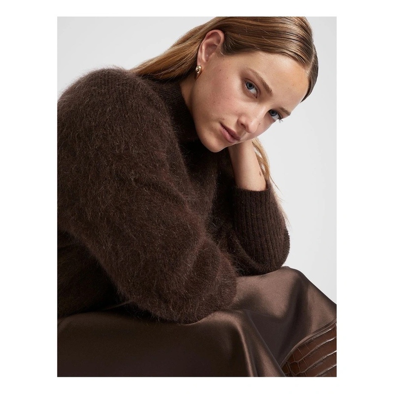 Australian Designer Se*D Women's Vintage Mohair Brushed Minimalist Knit Sweater Australian Designer Se*D Women's Vintage Mohair Brushed Minimalist Knit Sweater