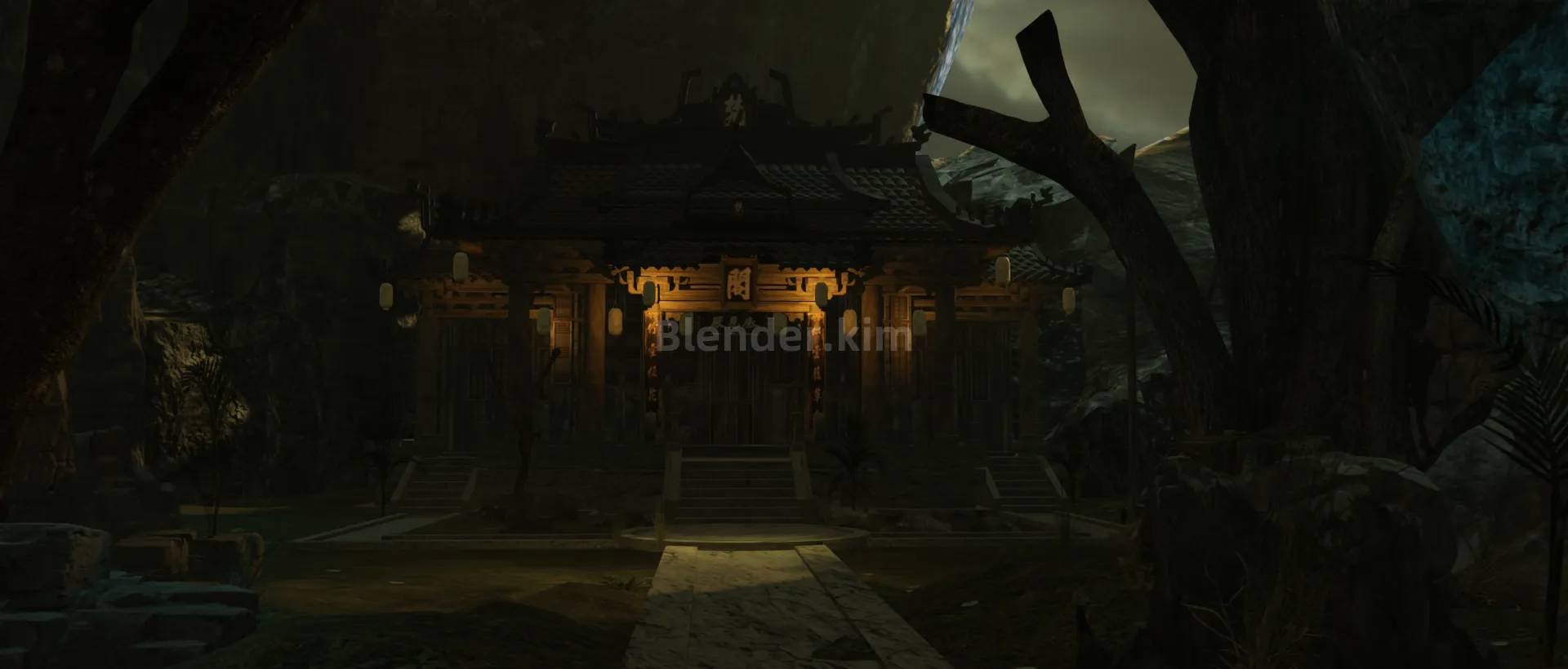 blender-古风寺院-魔酷网