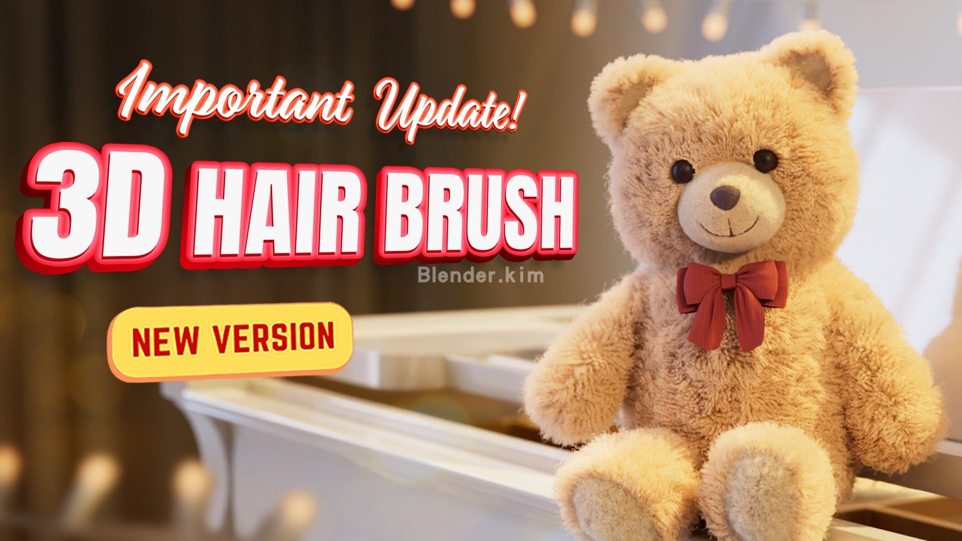 三维毛发笔刷头发制作Blender插件 3D Hair Brush - Blender插件-魔酷网