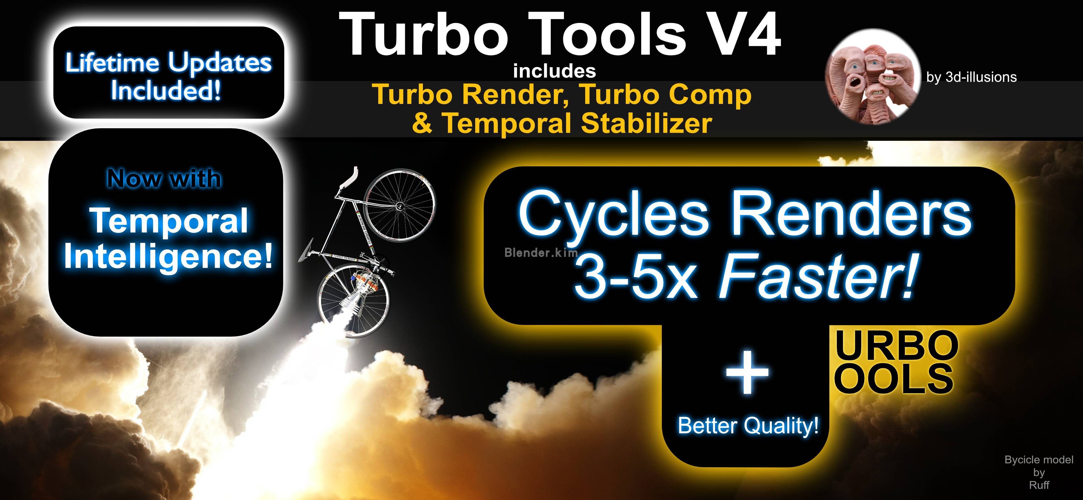 加快渲染速度插件Turbo Tools - Blender插件-魔酷网