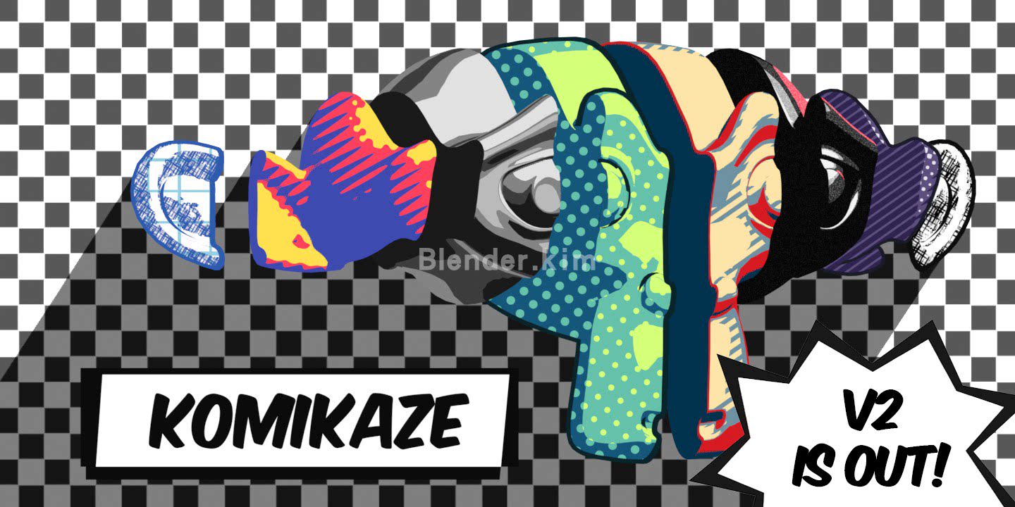 卡通动漫材质包 Komikaze - Blender预设-魔酷网