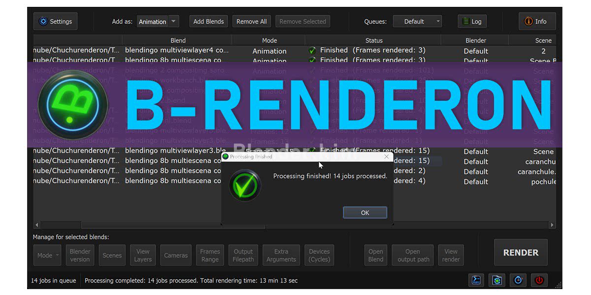 多个文件自动渲染，自动队列渲染器--B-Renderon 附带教程-魔酷网