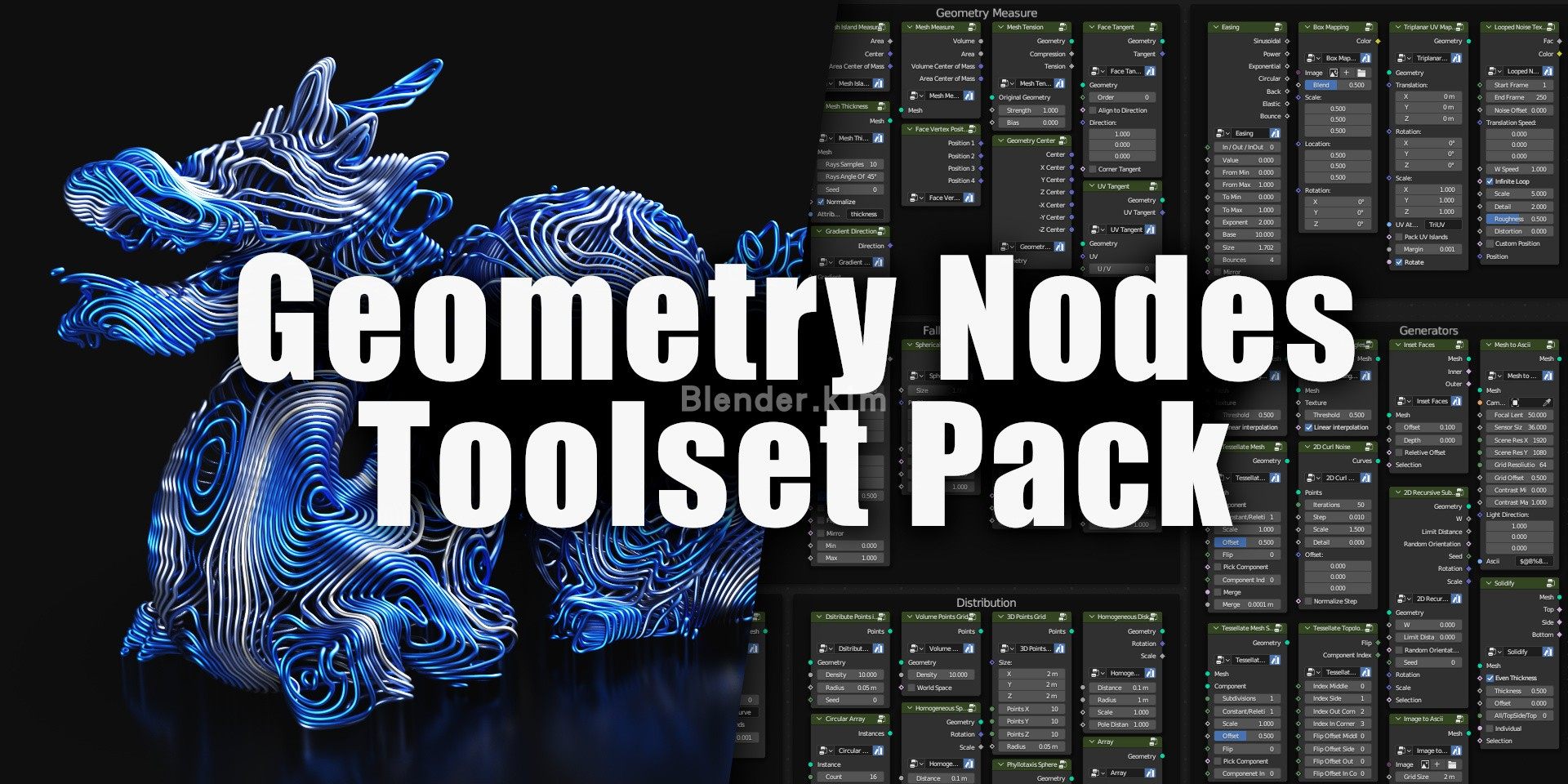 效果器几何节点预设 Higgsas Geometry Nodes Toolset - Blender预设-魔酷网