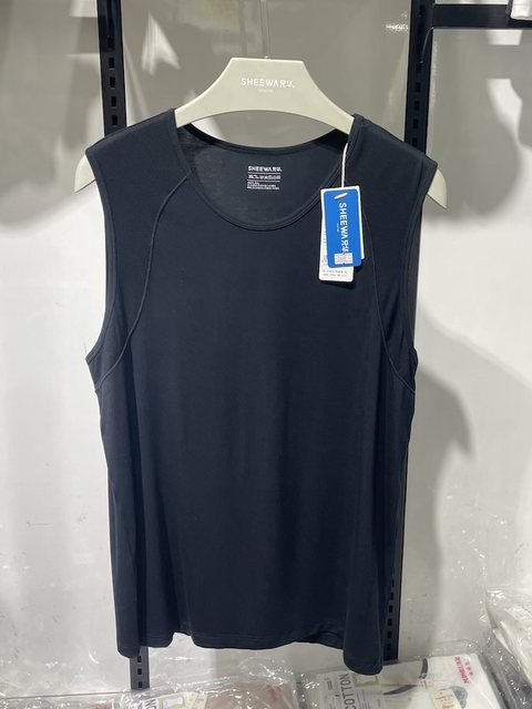 Xionghua 61656 Men's Sports Undershirt Bamboo Fiber Broad Shoulder Vest Mesh Sleeveless T-Shirt Summer Perspiration Vest