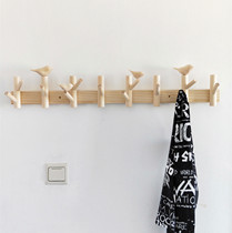 Mountain people handmade wooden hook bird clothes hanger living room wall creative coat hook hotel bedroom entrance wall hanging