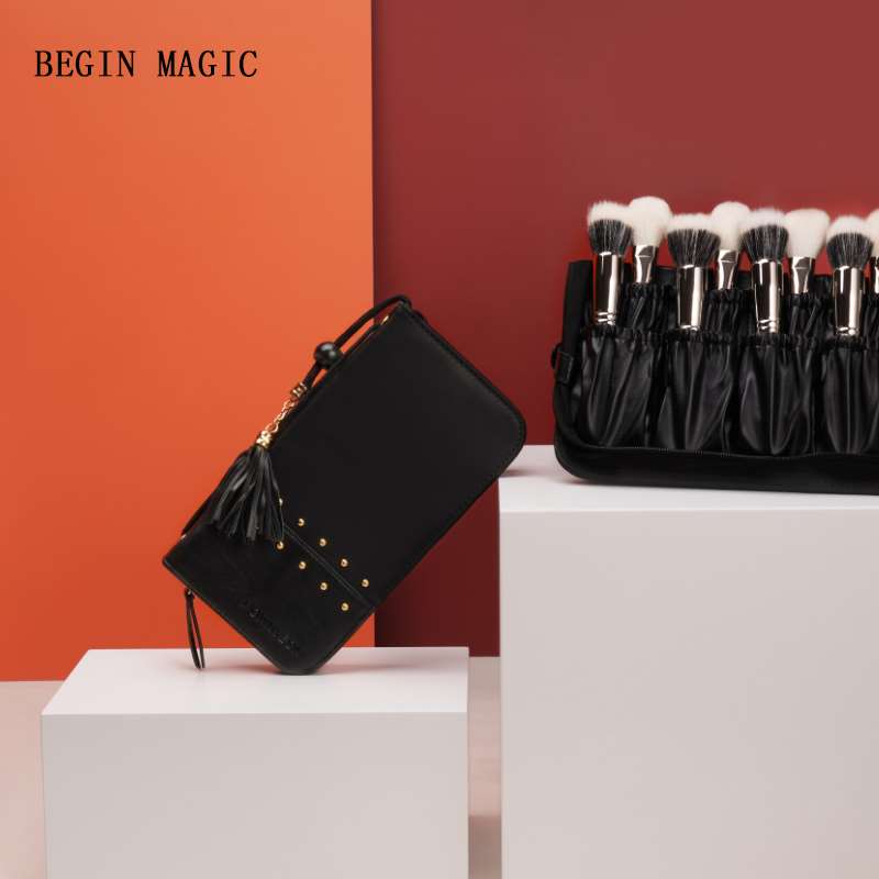 Professional makeup artist makeup brush bag makeup brush storage tool bag vertical folding portable large capacity 2021 new