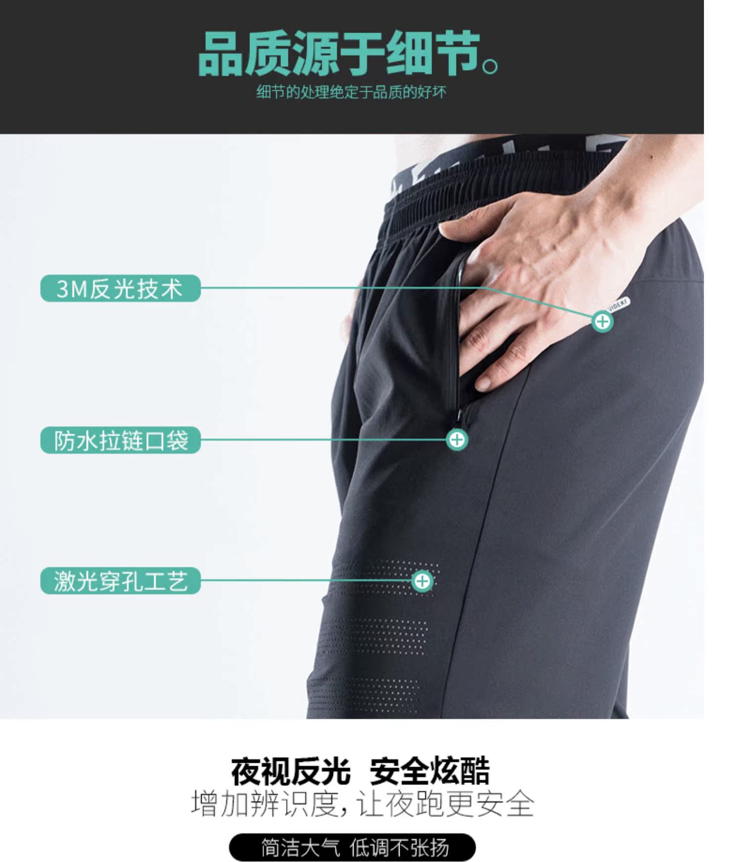 Wittke quần short thể thao nam tập thể dục mùa thu chạy nhanh quần khô nhẹ và thoáng khí năm quần - Quần thể thao quần short nữ the thao