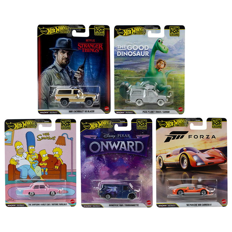 Hot Wheels Hxd63 Pop Culture Stranger Things Simpsons Porsche Alloy Car Model