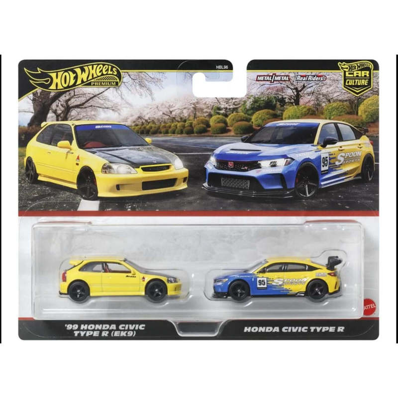 Hot Wheels Honda Twin Car Set Hbl96 Honda Civic Type R Alloy Car Model