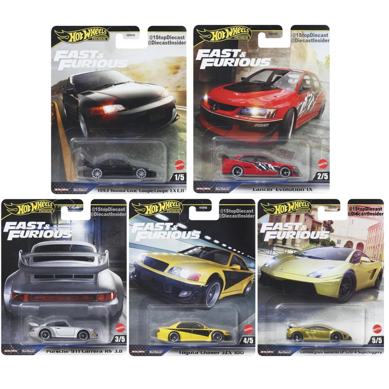 Hot Wheels Fast and Furious Lamborghini Porsche Honda Toyota Mitsubishi Alloy Car Model