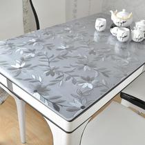 Folding table Transparent heat resistant cutting table top rubber plate TV cabinet Coffee table tablecloth Table cloth set Waterproof cushion