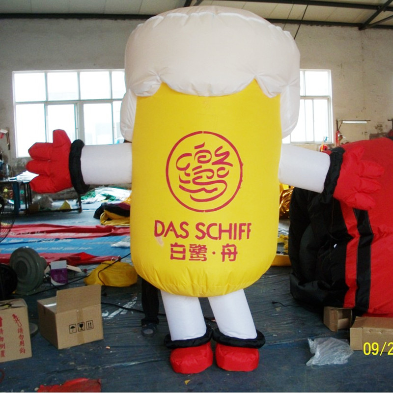  Inflatable Beer Bottle Air Mold Beer Wine Glass Model Walking Beer Glasses Wine Barrel Cartoners Occasional Ventilator