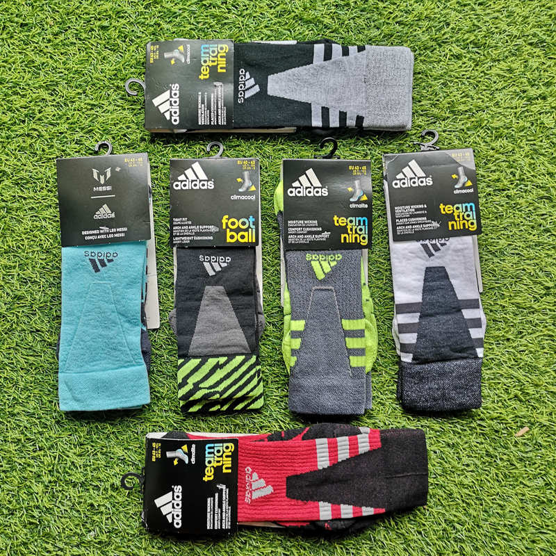Crazy Man Genuine Adidas Football Milan Real Madrid Lycra Quick-Dry Sports Training Mid-Calf Football Socks