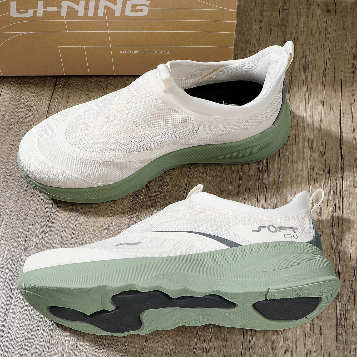 Стильная повседневная обувь Li Ning мужская летняя сетчатая дышащая спортивная обувь амортизирующие беговые мужские туфли