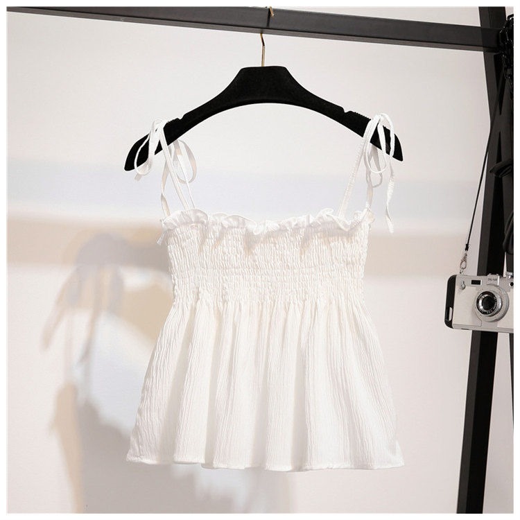 Summer camisole women wear thin and sexy bottoming shirt female students Korean version of the sleeveless off-the-shoulder shirt trend