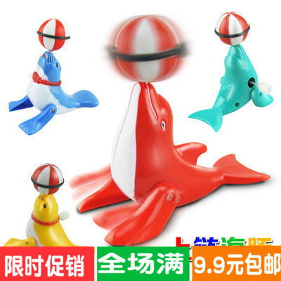 Puzzle Children Clockwork Toys Wholesale Up Dolphin Top Balls 360 Degrees Spin Stunts Showdown Baby Presents