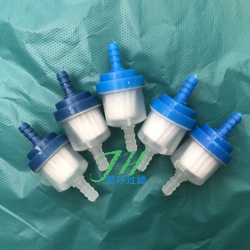 简易纸芯小过滤器颜色随机不同色可标记小滤囊气用宝塔头倒钩接口