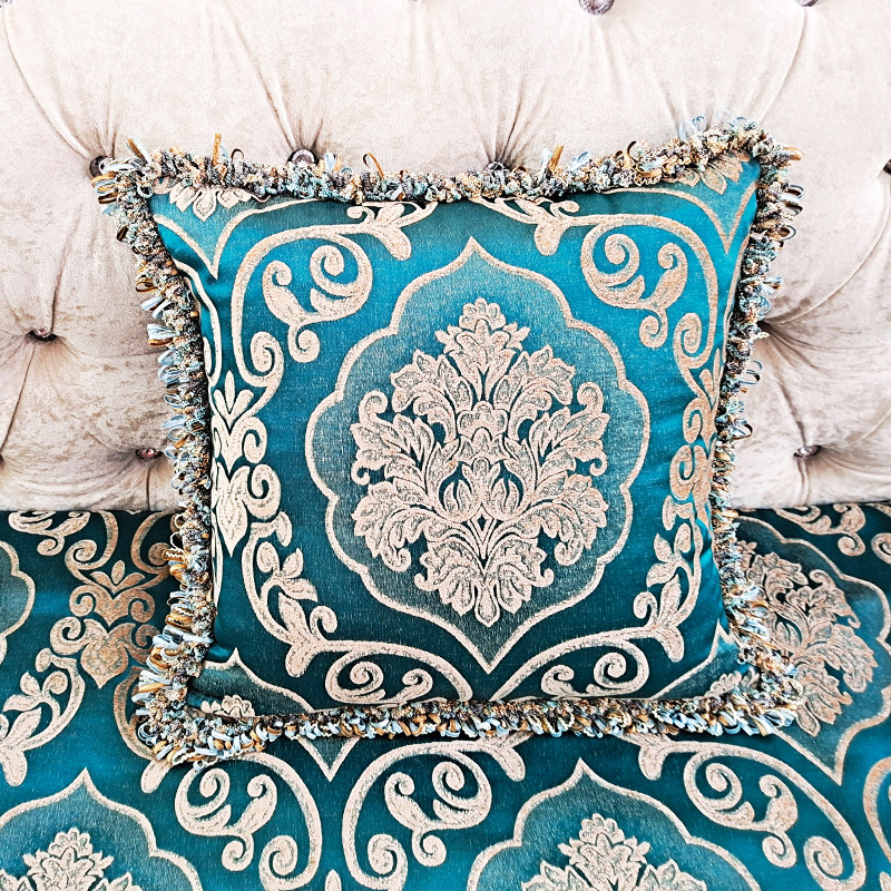 Eurostyle Lean snow Neil suede Grand size Pillow Neoclassical Sofa Cushion Chenille Euroflowers Lean to Pillow Extravagant Waist Pillow