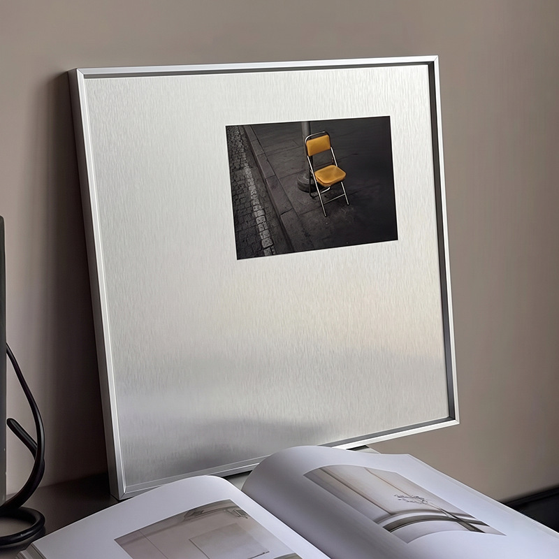 Stainless Steel Metal Picture Frame, Niche Industrial Style, ins Style, Wall Hanging, High-End Feel, Living Room, Study, Guesthouse, Hotel Decoration Stainless Steel Metal Picture Frame, Niche Industrial Style, ins Style, Wall Hanging, High-End Feel, Living Room, Study, Guesthouse, Hotel Decoration