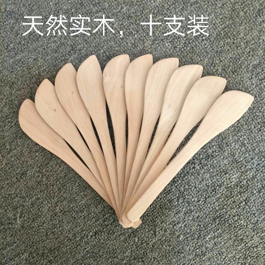 Solid Wood Trap Teaspoon Natural Water Dumplings ten Support Packs Water Dumplings Natural Environment Friendly Pear Wood Material Handmade Water Dumplings