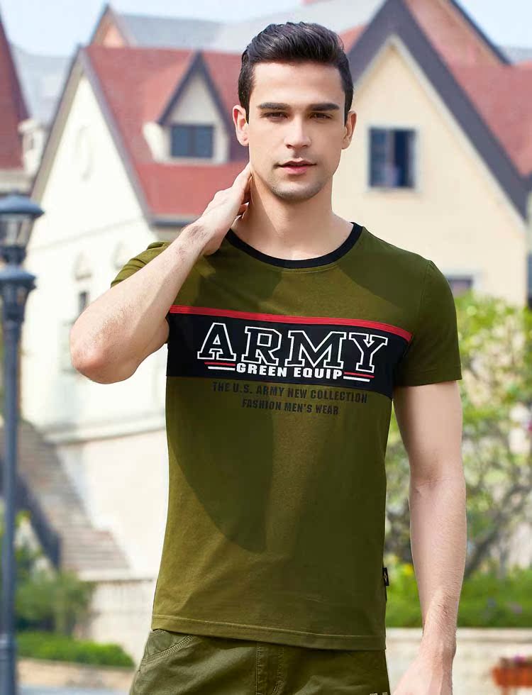 Mùa hè ngoài trời quạt quân đội trang phục đồng phục quân đội cặp vợ chồng mẫu vòng cổ quạt màu nam và nữ giản dị tay áo ngắn T - Những người đam mê quân sự hàng may mặc / sản phẩm quạt quân đội mũ beret quân đội