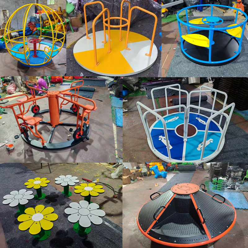 Kindergarten Carousel Chair, Children's Carousel, Outdoor Seesaw, Outdoor Sports and Amusement Equipment