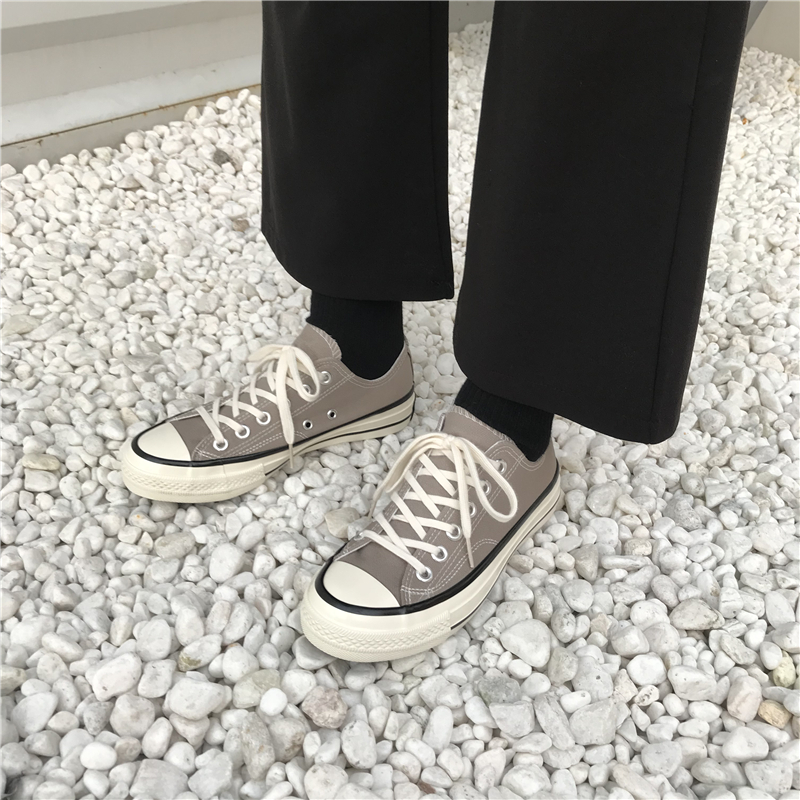 Hàn Quốc cổng ulzzang gió siêu lửa phải có đường phố nền tảng retro tái hiện giày vải thập niên 1970 giầy anta nữ