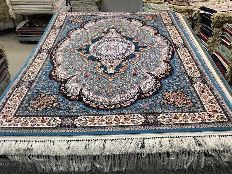 Xinjiang and Tian silk Mian Carpet Ethnic characteristics Living room tea table Bedroom bedside blankets 1 5 * 2 m-Taobao