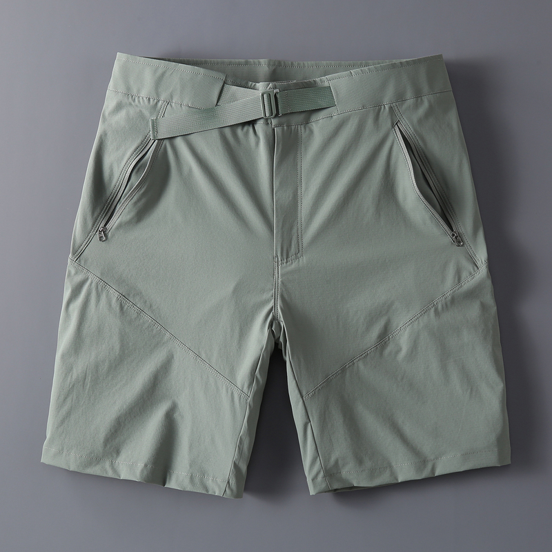 New Quick-Drying Men's Shorts 2025 Thin Outdoor Sports Mid-Length Pants Ice Silk Breathable Zipper Casual Shorts