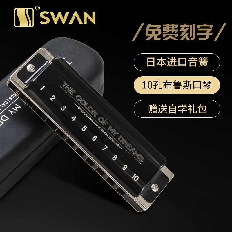 Japanese original imported sound spring dreamer 10 kunbrous blues adult beginning to play the harmonica