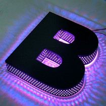 Outdoor roof advertising signboard big characters LED dot matrix Dew lamp beads luminous characters perforated punching characters can be installed