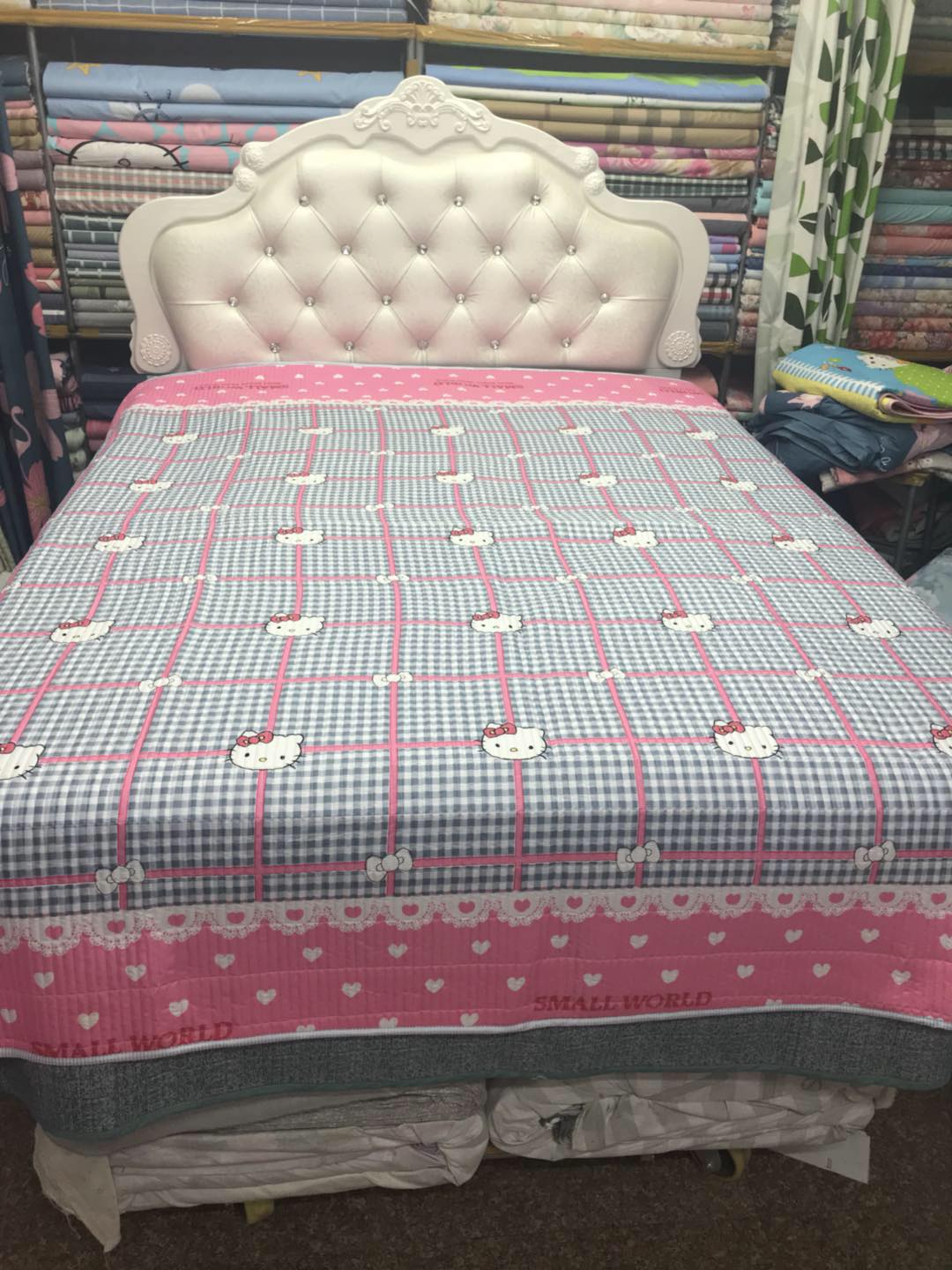 Dongdong vải 1985 giường đôi cover bí mật quilting mật độ cao rửa vải trải giường không có khả năng bóng không phai ra trải giường