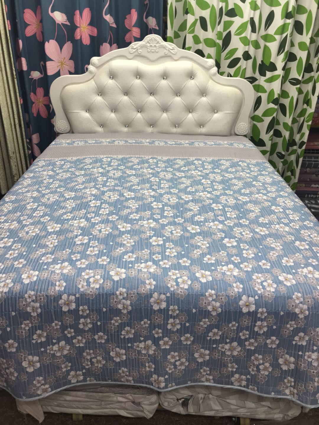 Dongdong vải 1985 giường đôi cover bí mật quilting mật độ cao rửa vải trải giường không có khả năng bóng không phai