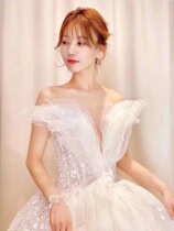 French Hepburn 202021 new wedding dress bride forest department super fairy dream simple luxury shaking sound small smearing