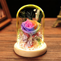 Eternal life flower glass cover decoration for girlfriends best friends birthday gift box exquisite high-end special creative