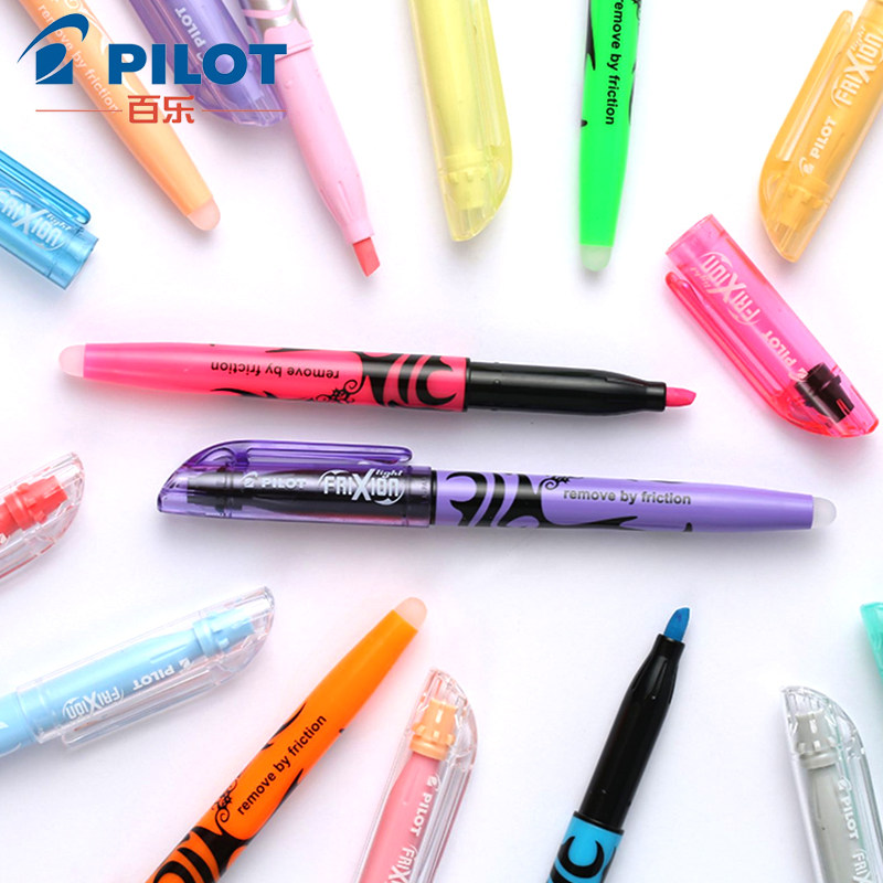 Japan's PILOT Baile erasable highlighter marker pen SW-FL female color primary school students with light-color erasable marker pen friction heat temperature-controlled fluorescent eraser pen can sassafras magic eraser pen stationery