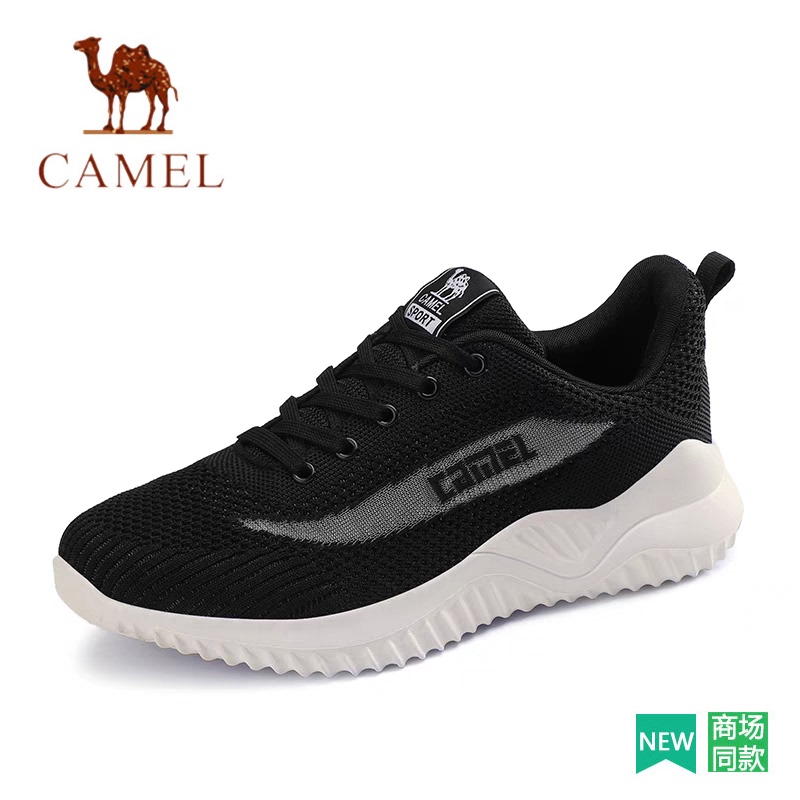 Camel Men's Shoes Summer Fly-Woven Mesh Breathable Casual Sports Shoes Men's Comfortable Soft-Soled Non-Slip Lightweight Running Shoes