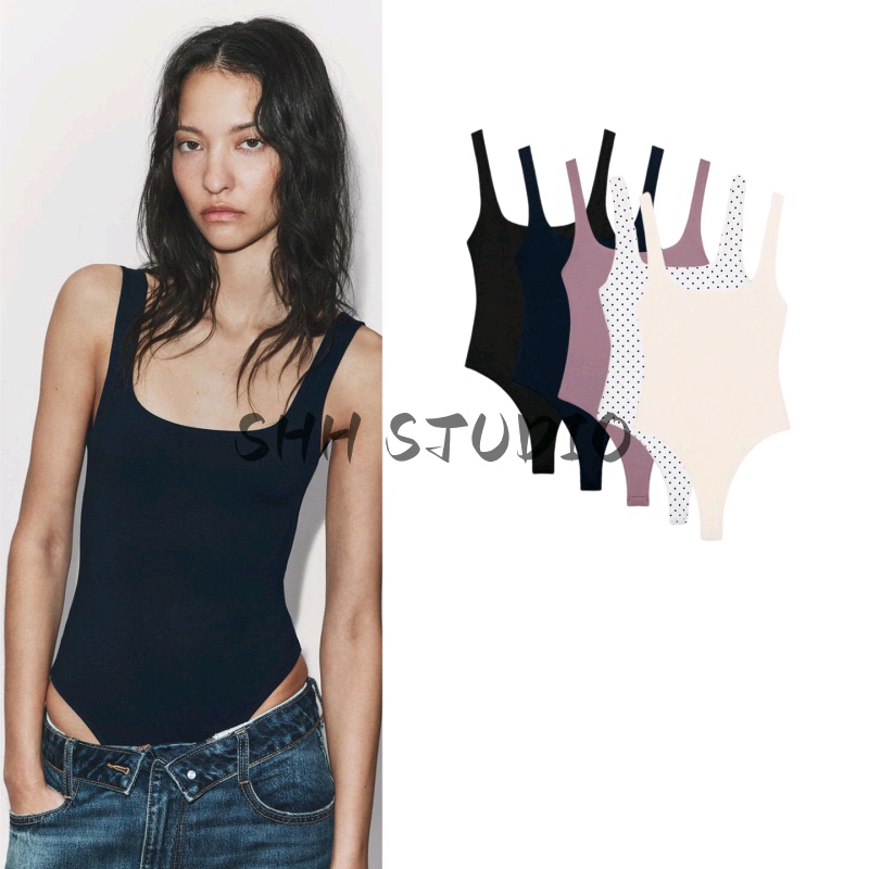 Summer New Women's Clothing, Commuter Style, Sleeveless, Square Neck, Backless, Casual Suspender Elastic Jumpsuit 5039373
