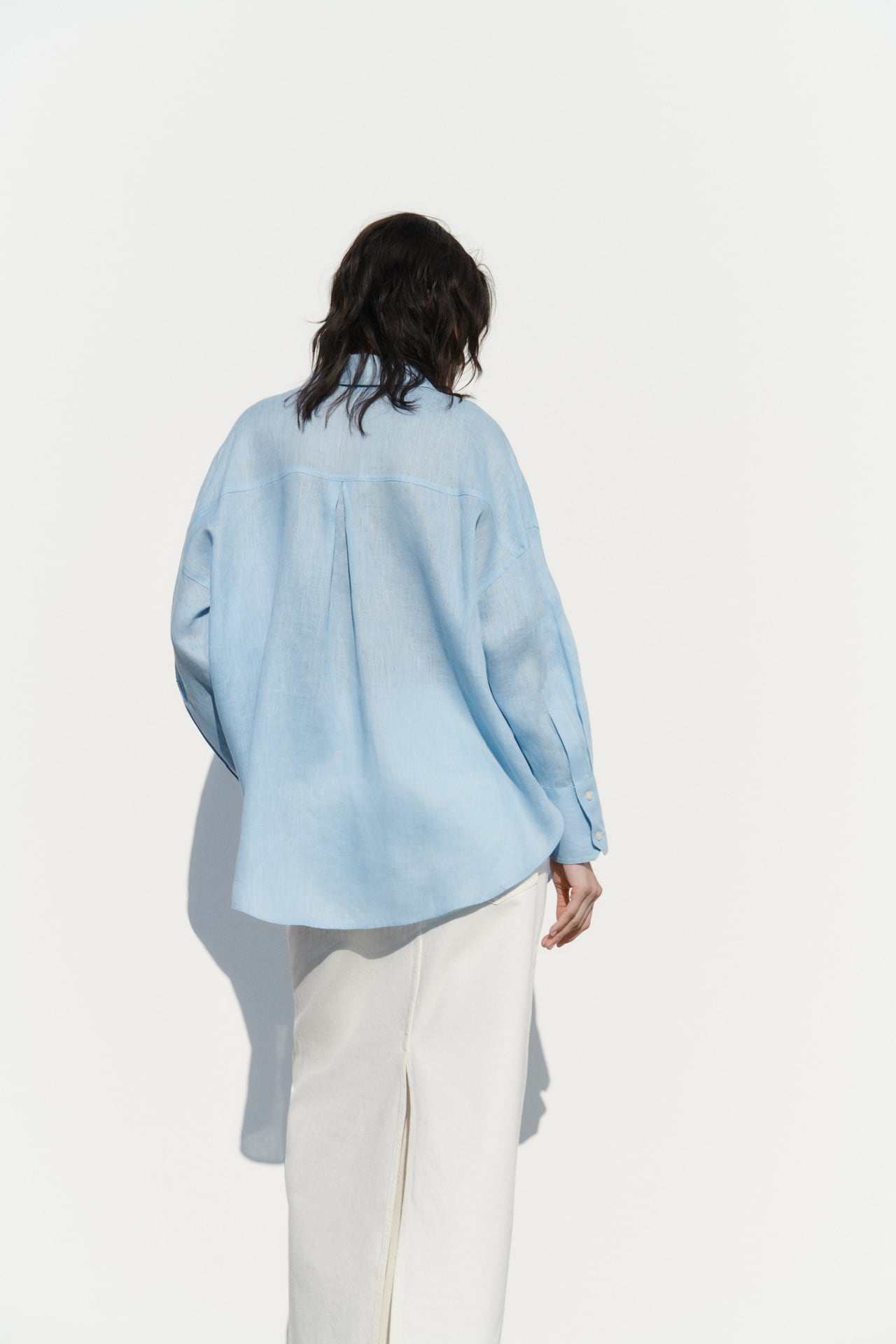 315g Weight Long Sleeve Sleeve Length Single Breasted Placket Type Regular Sleeve Sleeve Type Cotton and Linen Fabric Type Long Top Length Blouse Tops Type Daily Occasion Shirt Collar Neckline Loose Fit Type Solid Color Pattern Summer, Spring Season Women's Gender Casual Style Wholesale Women's Casual Solid Color Long Sleeve Blouses 10