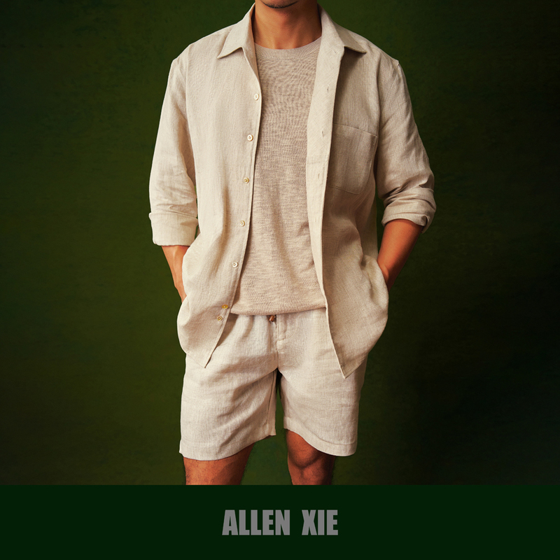 Normandy Linen Shirt Jacket Long-Sleeved Shirt Men's Casual Loose Lapel Thin Style Allen Xie Normandy Linen Shirt Jacket Long-Sleeved Shirt Men's Casual Loose Lapel Thin Style Allen Xie