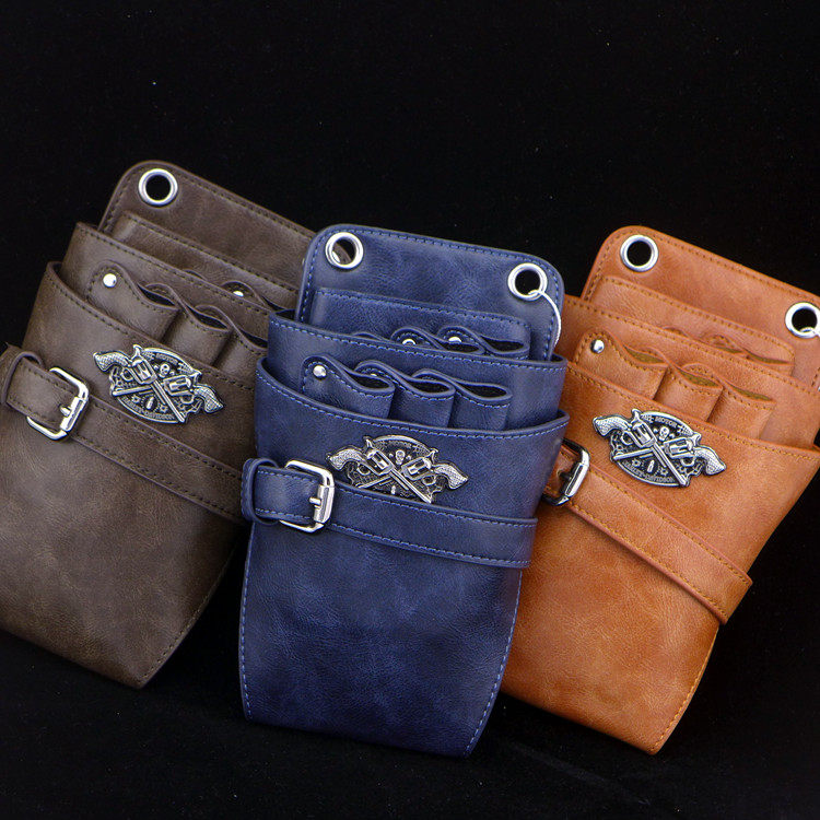 Professional hair stylist scissors bag hair tools Fanny pack Master equipment Japanese shoulder scissors bag waist satchel