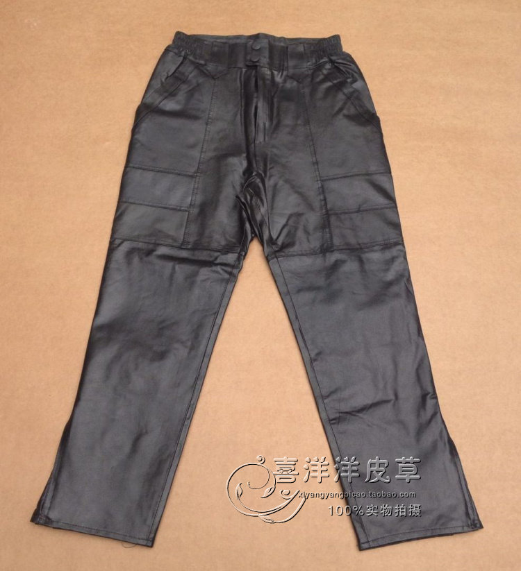 Pantalon cuir homme droit pour hiver - Ref 1476688 Image 9